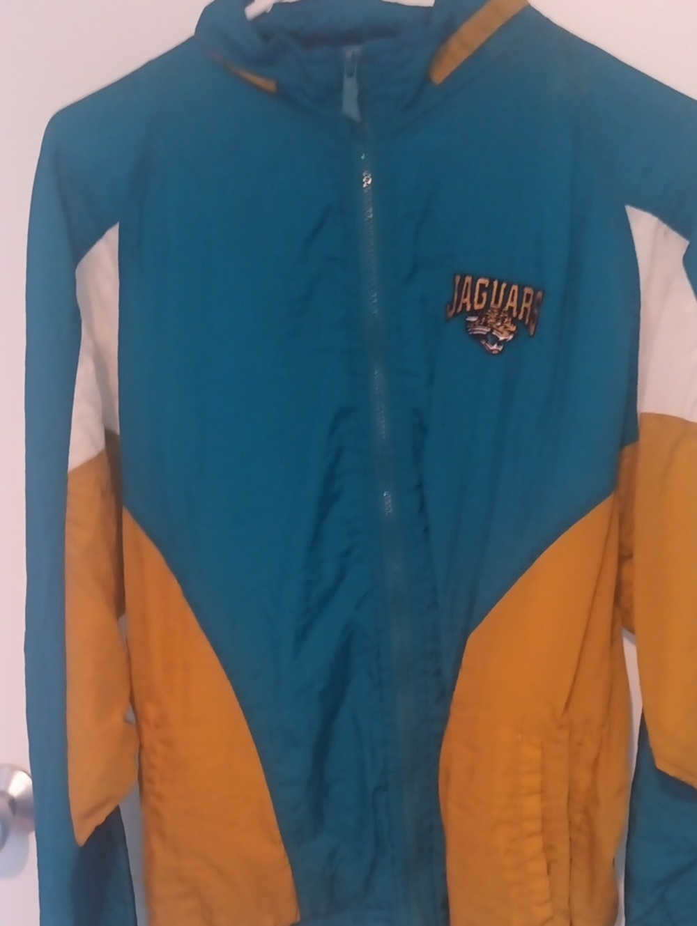 Reebok Teal and Gold Jaguars Windbreaker
